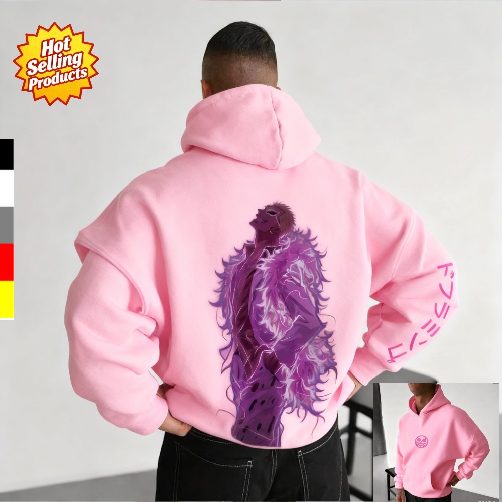Anime Merchandise Store Japan - Hoodie One Piece Donquixote Doflamingo Kaus
