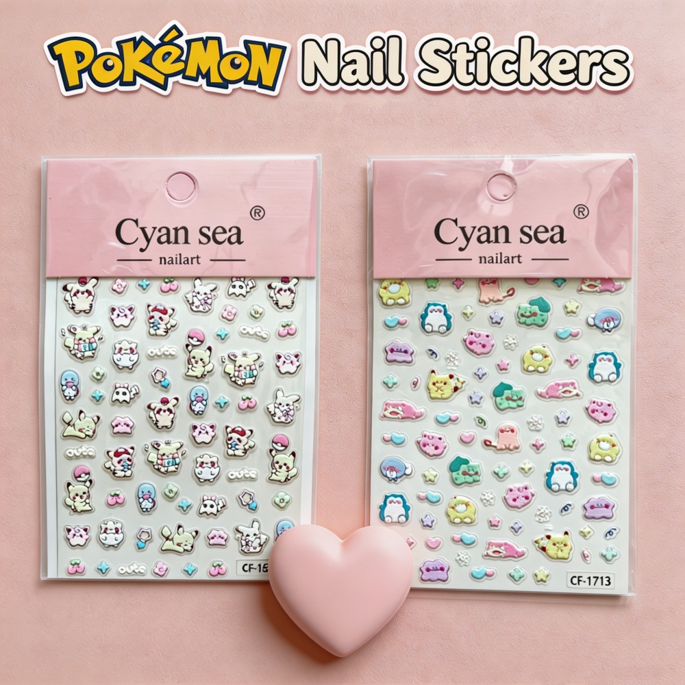 Anime Merchandise Nepal - Stiker Seni Kuku Pokémon Pikachu Kawaii