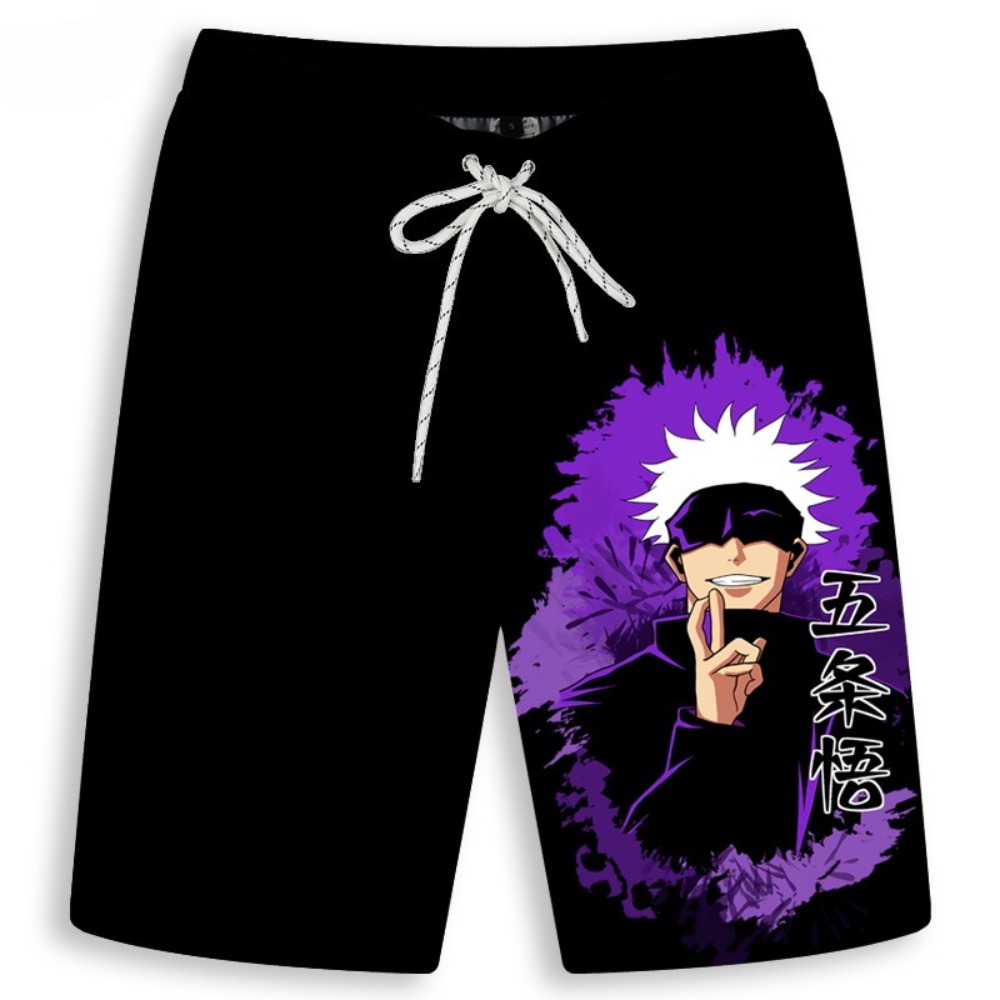 Anime Merchandise Store Japan - Celana Pendek Pria Gojo Satoru Bermotif