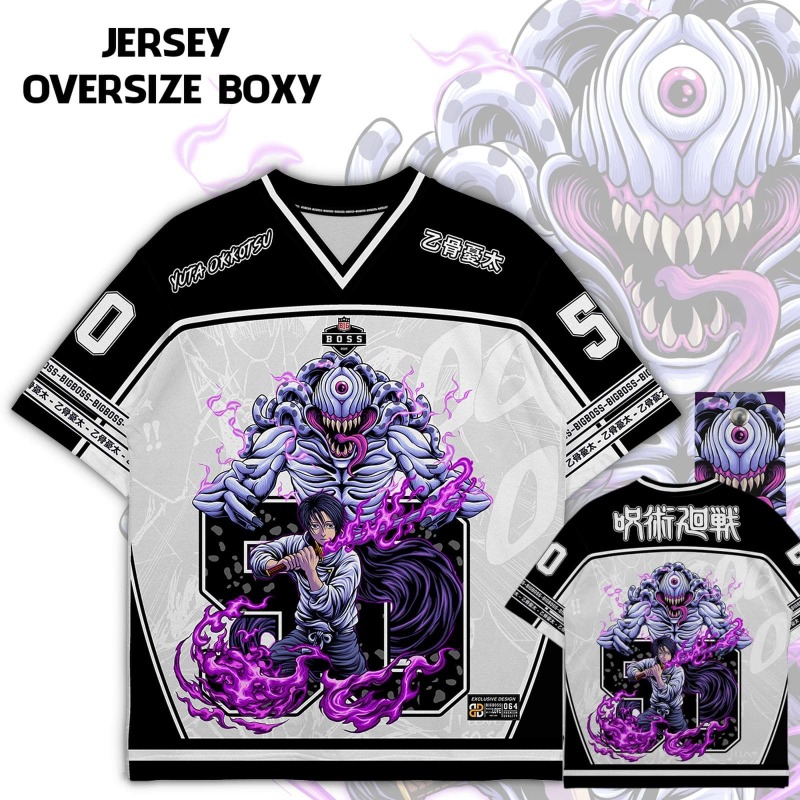 Kaos Jersey Print Anime Jujuts - Anime Merchandise For Men ulasan dan harga
