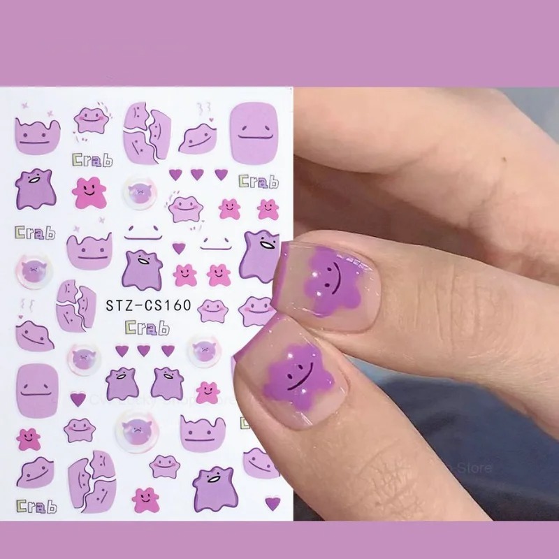Stiker Seni Kuku Pokemon Ditto - Anime Merchandise Nepal ulasan dan harga
