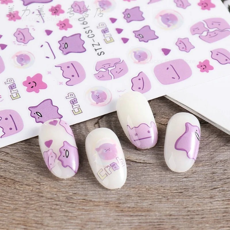 Stiker Seni Kuku Pokemon Ditto - Anime Merchandise Nepal ulasan dan harga