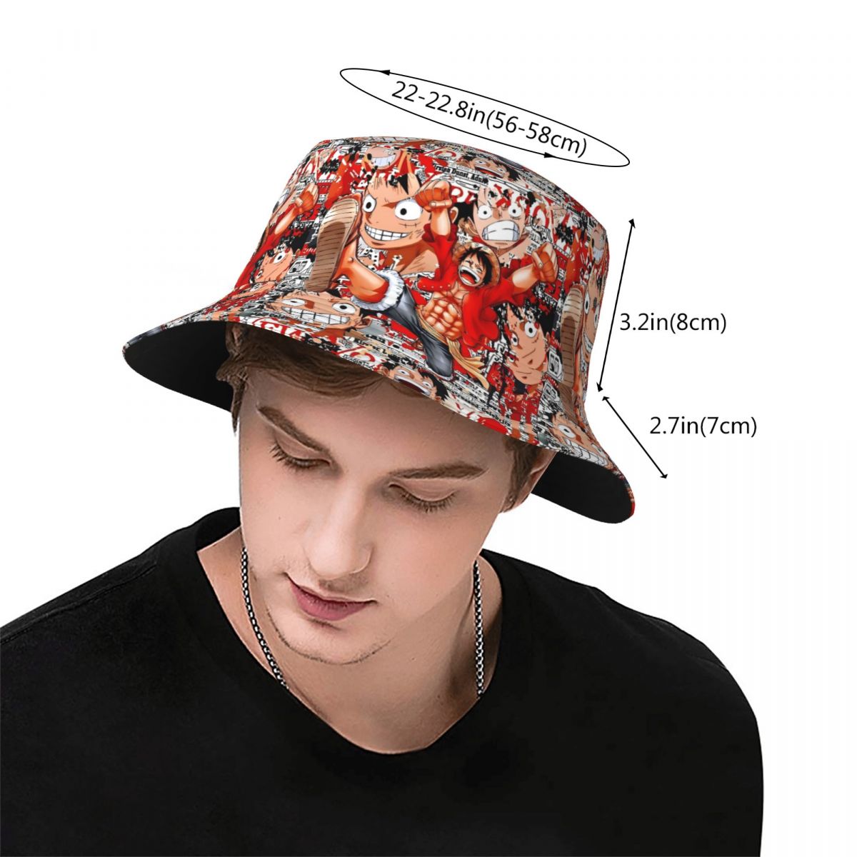 Topi Ember Anime One Piece Luf - Anime Merchandise For Men ulasan dan harga